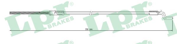 LPR C0329B Cable Pull, parking brake