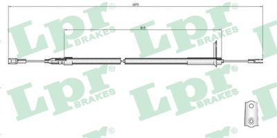 Cable Pull, parking brake LPR C0407B