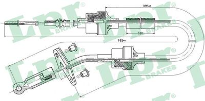 Cable Pull, clutch control LPR C0412C