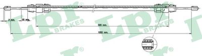 Cable Pull, parking brake LPR C0421B