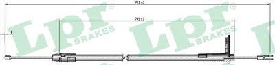 Cable Pull, parking brake LPR C0425B