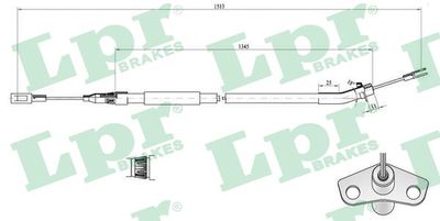 Cable Pull, parking brake LPR C0448B