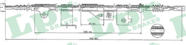 LPR C0499B Cable Pull, parking brake