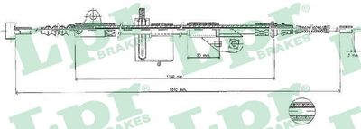 Cable Pull, parking brake LPR C0502B