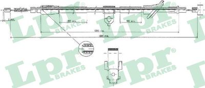 Cable Pull, parking brake LPR C0529B