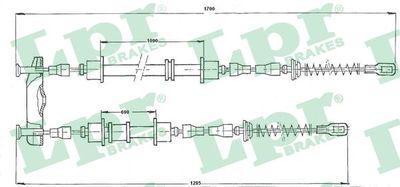 Cable Pull, parking brake LPR C0534B