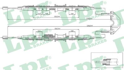 Cable Pull, parking brake LPR C0536B