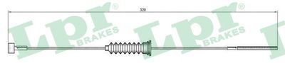 Cable Pull, parking brake LPR C0587B