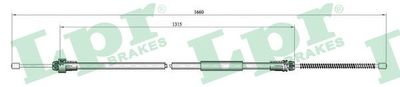 Cable Pull, parking brake LPR C0611B