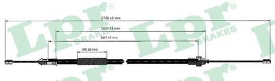 Cable Pull, parking brake LPR C0612B