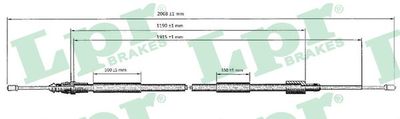 Cable Pull, parking brake LPR C0620B