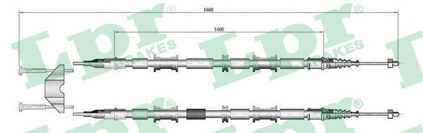 LPR C0654B Cable Pull, parking brake