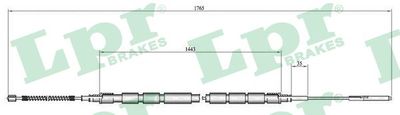 Cable Pull, parking brake LPR C0657B