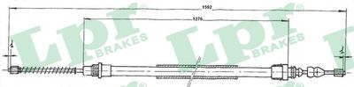 Cable Pull, parking brake LPR C0659B