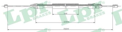 Cable Pull, parking brake LPR C0710B