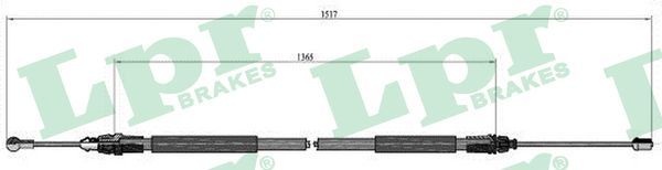 LPR C0748B Cable Pull, parking brake