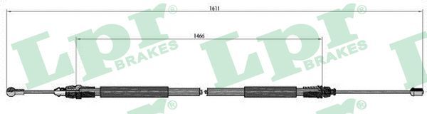 LPR C0749B Cable Pull, parking brake