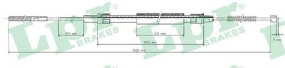 Cable Pull, parking brake LPR C0960B