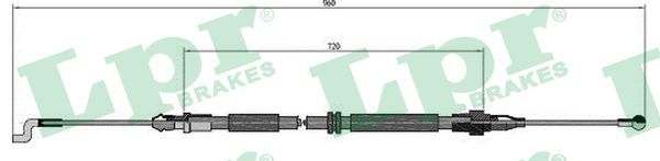 LPR C0973B Cable Pull, parking brake