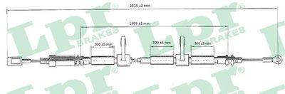 Cable Pull, parking brake LPR C0985B