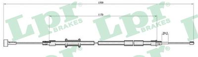 Cable Pull, parking brake LPR C1009B