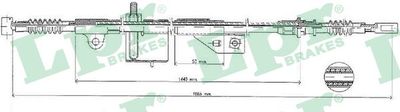 Cable Pull, parking brake LPR C1052B