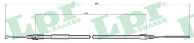 Cable Pull, parking brake LPR C1265B