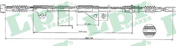 LPR C1487B Cable Pull, parking brake