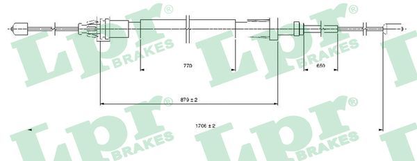 LPR C1686B Cable Pull, parking brake