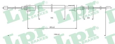 Cable Pull, parking brake LPR C1686B