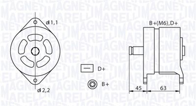 Alternator MAGNETI MARELLI 063320070010