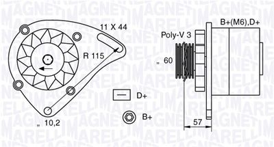 Alternator MAGNETI MARELLI 063321173010