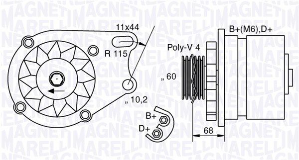 MAGNETI MARELLI 063321747010 Alternator