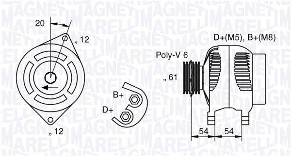 MAGNETI MARELLI 063321819010 Alternator