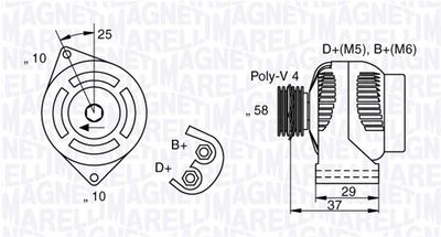 Alternator MAGNETI MARELLI 063341658010