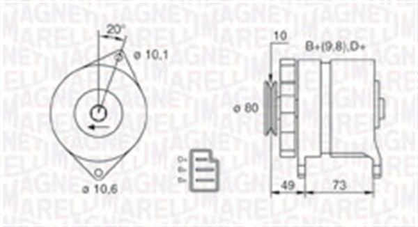 MAGNETI MARELLI 063730077010 Alternator