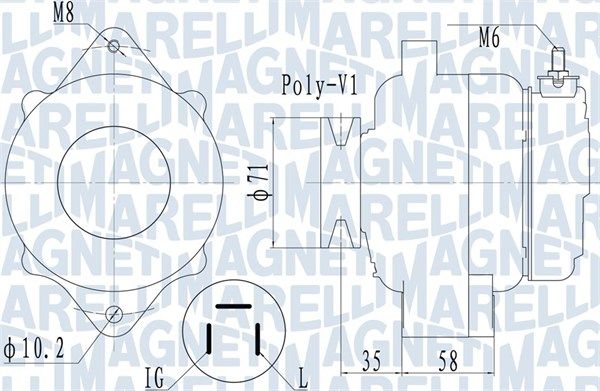 MAGNETI MARELLI 063731120010 Alternator