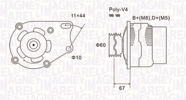 MAGNETI MARELLI 063731153010 Alternator