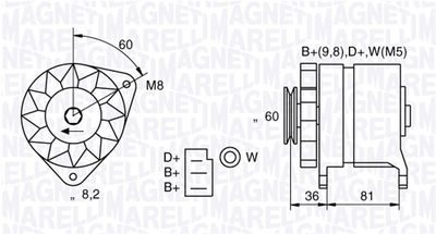 Alternator MAGNETI MARELLI 063731227010