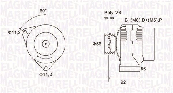 MAGNETI MARELLI 063731299010 Alternator