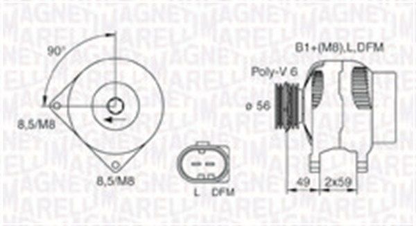 MAGNETI MARELLI 063731378010 Alternator