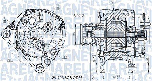 MAGNETI MARELLI 063731502010 Alternator