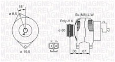 Alternator MAGNETI MARELLI 063731521010