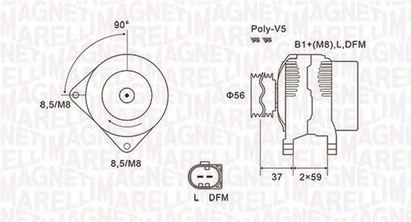 MAGNETI MARELLI 063731541010 Alternator