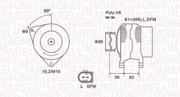 MAGNETI MARELLI 063731588010 Alternator