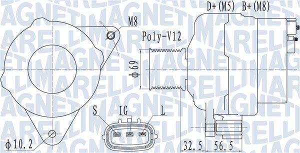 MAGNETI MARELLI 063731633010 Alternator