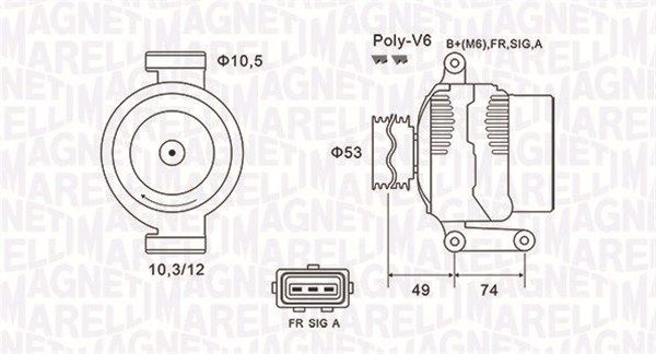 MAGNETI MARELLI 063731638010 Alternator