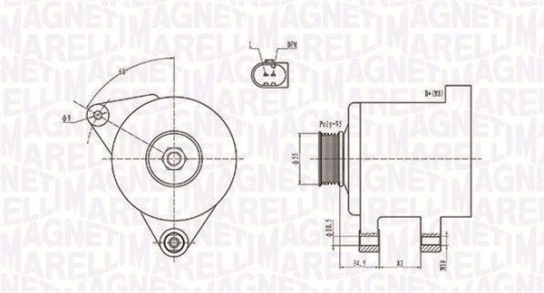 MAGNETI MARELLI 063731664010 Alternator