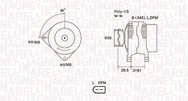 MAGNETI MARELLI 063731678010 Alternator