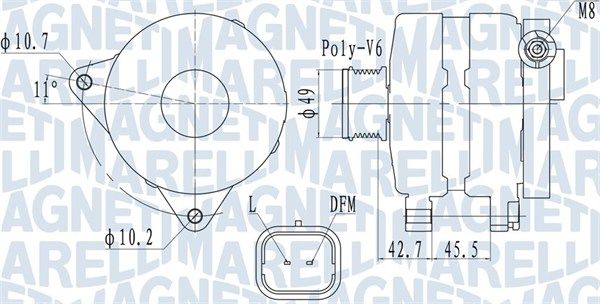 MAGNETI MARELLI 063731681010 Alternator